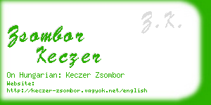 zsombor keczer business card